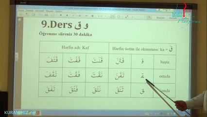 20 Derste Kur'an Öğreniyorum (9. Ders)