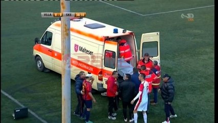 Ndërhyn në sherrin mes tifozëve. Polici goditet me stol në ndeshjen Vllaznia-Skëndërbeu