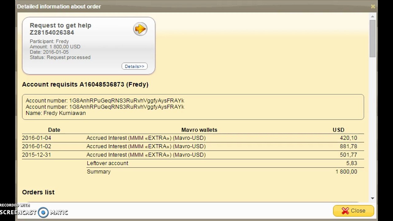 MMM pays 1800 USD