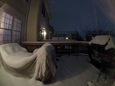 Tempête de neige Jonas filmée en Time Lapse - Quantité de neige impressionnante