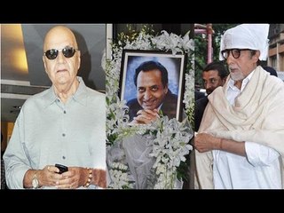 Big B, Prem Chopra At Prayer Meet Of Pran Saheb