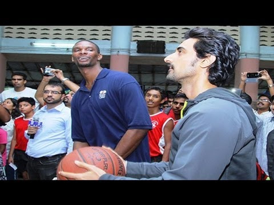 Kunal Kapoor Plays Basketball With NBA Star Chris Bosh