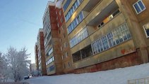 Experimento ruso: Agua hervida por el balcón a 30 grados bajo cero