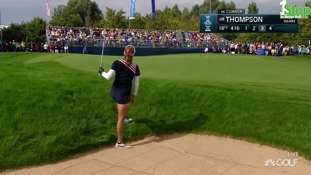 Le-i Thompsons Flat Out Awesome Bunker Shot 2015 Solheim Cup