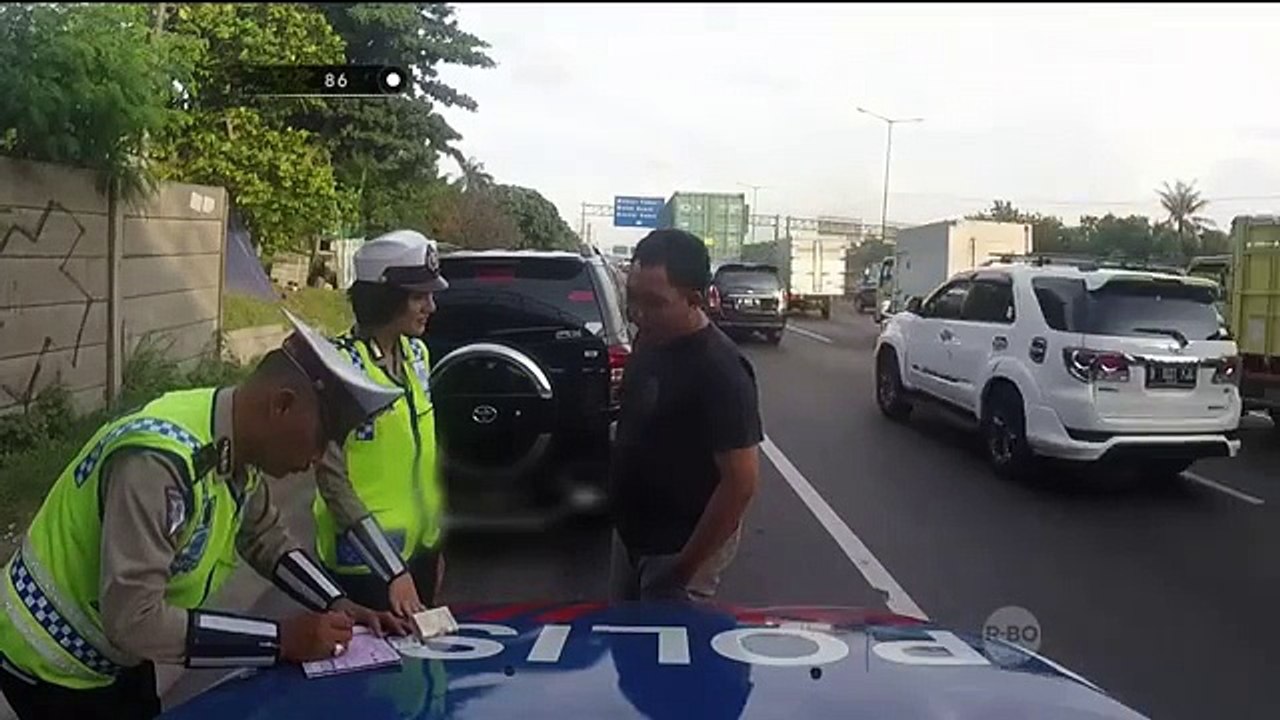 86 Pelanggar Di Bahu Jalan Tol Meminta Damai