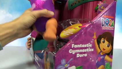 Даша Путешественница - гимнастка распаковка куклы Dora the Explorer Gimnastic doll unboxing