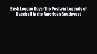[PDF Download] Bush League Boys: The Postwar Legends of Baseball in the American Southwest