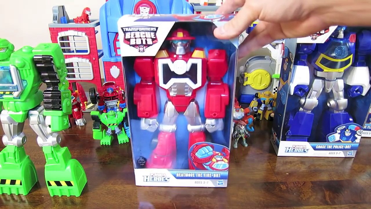 REALLY BIG TRANSFORMERS RESCUE BOTS HEATWAVE CHASE BOULDER BLADES