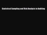 Statistical Sampling and Risk Analysis in Auditing  Free Books