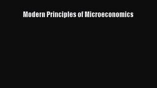 [PDF Download] Modern Principles of Microeconomics [PDF] Full Ebook