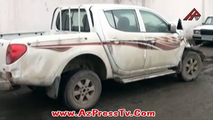 Gəncədə su maşını “Mitsubishi” ilə toqquşdu: 2 yaralı