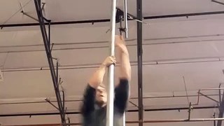 #Dancer Climbs Up Pole