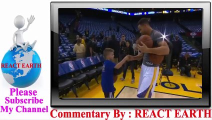REACT EARTH: Stephen Curry Invites Young Fan to Try His Pregame Dribbling Routine