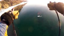 Skier plunges into Lake Baikal