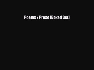 Скачать видео: (PDF Download) Poems / Prose [Boxed Set] Download