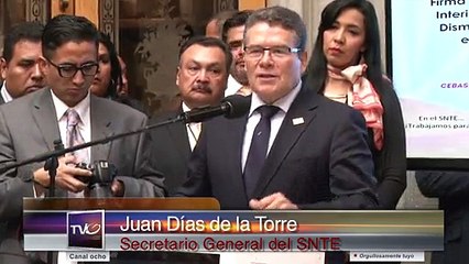 Firma convenio el SNTE con gobierno del estado