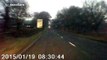 UK driver narrowly avoids crashing into lorry as it pulls out