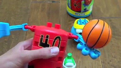 Cookie Monster Eating Cars KNex Sesame Street Cookie Monster Basketball Lego Building Set