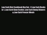Low Carb Diet Cookbook Box Set:  3 Low Carb Books in 1 Low Carb Slow Cooker Low Carb Dump Dinners