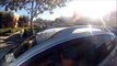 Angry cyclist swears at driver after he tries to run the cyclist over - 0686DZL road rage