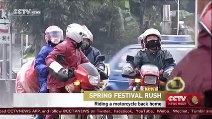 Chinese New Year: Riding a motorcycle back home (Funny Videos 720p)
