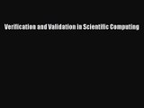 (PDF Download) Verification and Validation in Scientific Computing Read Online