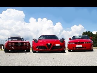 Alfa 4C vs Giulia GTAm in pista - Davide Cironi drive experience (ENG.SUBS)