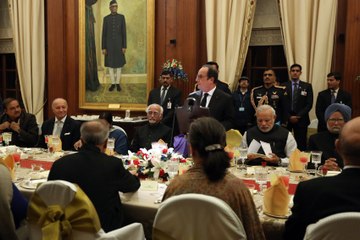Toast lors du dîner d'État à Rashtrapati Bhavan