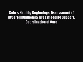 [PDF Download] Safe & Healthy Beginnings: Assessment of Hyperbilirubinemia Breastfeeding Support