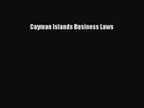 Cayman Islands Business Laws  Free PDF