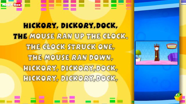 Hickory Dickory Dock Lyrical Video | English Nursery Rhymes Full Lyrics For Kids & Children