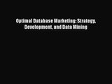 (PDF Download) Optimal Database Marketing: Strategy Development and Data Mining Download