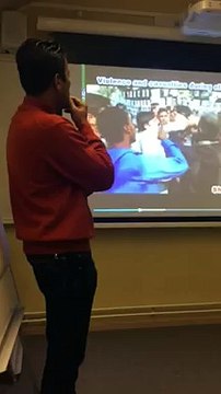 Amin billal Sweden Jubodol president presenting in Sigtuna kommun