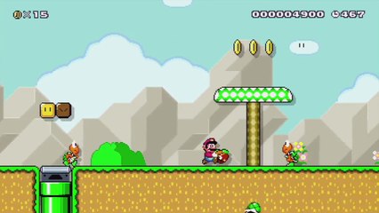 Super Mario Maker - Viewer Levels - Name: "Minty Meadows 1" - ID: 1DAC-0000-01A2-C364