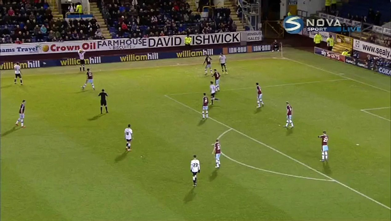 1-1 Jacob Butterfield Goal - England Championship - 25.01.2016, Burnley FC 1-1 Derby County