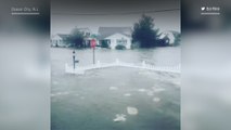 Social videos show impact of icy flooding