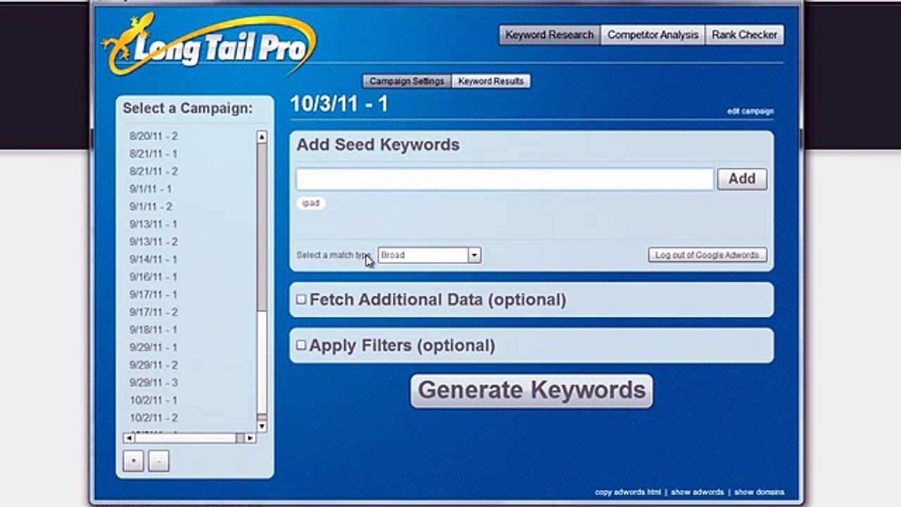 Long Tail Pro - Niche Keyword Research