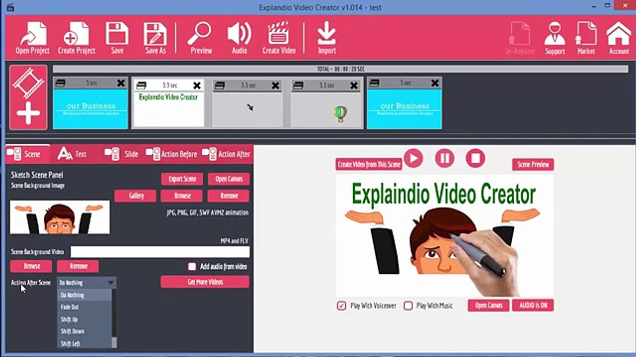 Explaindio Sketch Slides