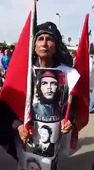 متظاهر من نوع خاص بمسيرة الرباط