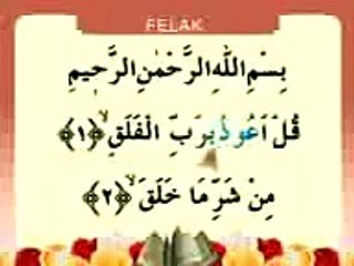 Felak Suresi - Türkçe Mealiyle