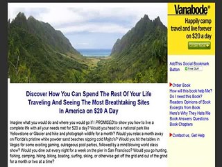 Vanabode Camp, Travel And Live Forever On $20 A Day ( watch video demo )