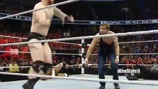 WWE Royal Rumble 2016 - Triple H Crazy Celebration on Roman Reings HD