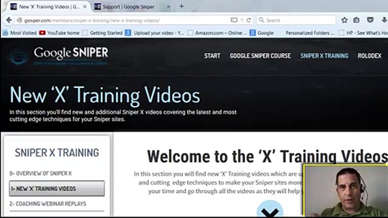 Google Sniper X Watch on Google Chrome Browser