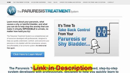 Paruresis Help Review - The Paruresis Treatment System