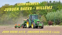 John Deere 6810 & Amazone ED602 K Jurgen Baeke Willems mais zaaien