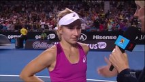 La tenista rusa Daria Gavrilova se apenó al decir estas palabras