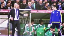 Zinedine Zidane se cabreó en el banquillo del Villamarín ante Real Betis