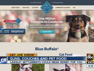 Guns, couches and pet food