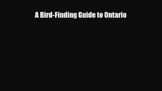 [PDF Download] A Bird-Finding Guide to Ontario [PDF] Full Ebook