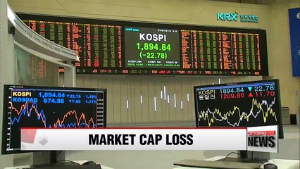 Korea's top 10 business groups suffer 4.49% drop in market value: KRX